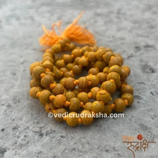 5.webp Original Haldi Mala (Turmeric Mala) – 108 Beads | Energized & Lab Certified | For Japa, Pooja & Protection - Image 3