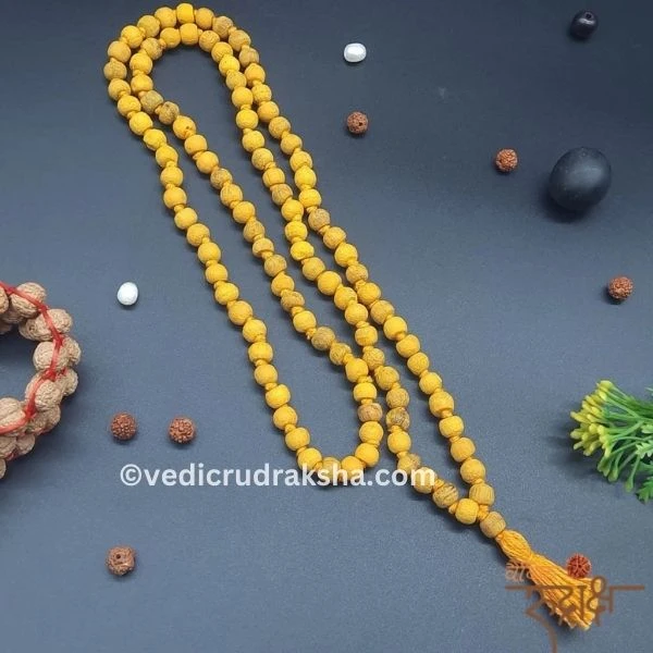 7.webp Original Haldi Mala (Turmeric Mala) – 108 Beads | Energized & Lab Certified | For Japa, Pooja & Protection - Image 4