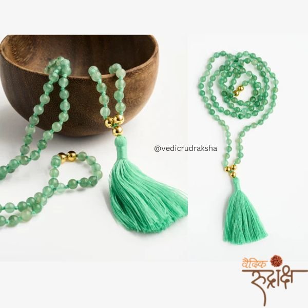 80-min-1.jpg Green Aventurine Mala Bead Necklace – 108 Natural Beads 7mm