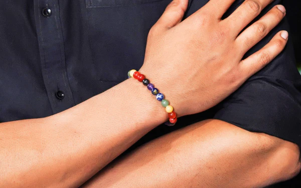 SKU238_3_2f5e2cc8-457d-41ac-b42c-22499c1ef6ac.webp Holistic 7 Chakra Energy Bracelet | Natural Healing Stones | Balance, Positivity & Spiritual Protection - Image 3
