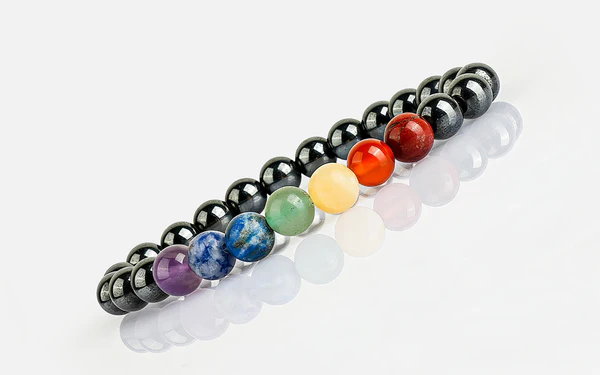 SKU264_1_9dabcb9c-30b7-4fab-b6ff-4902f03070bf.webp Hematite 7 Chakra Bracelet – Spiritual Healing & Energy Balance